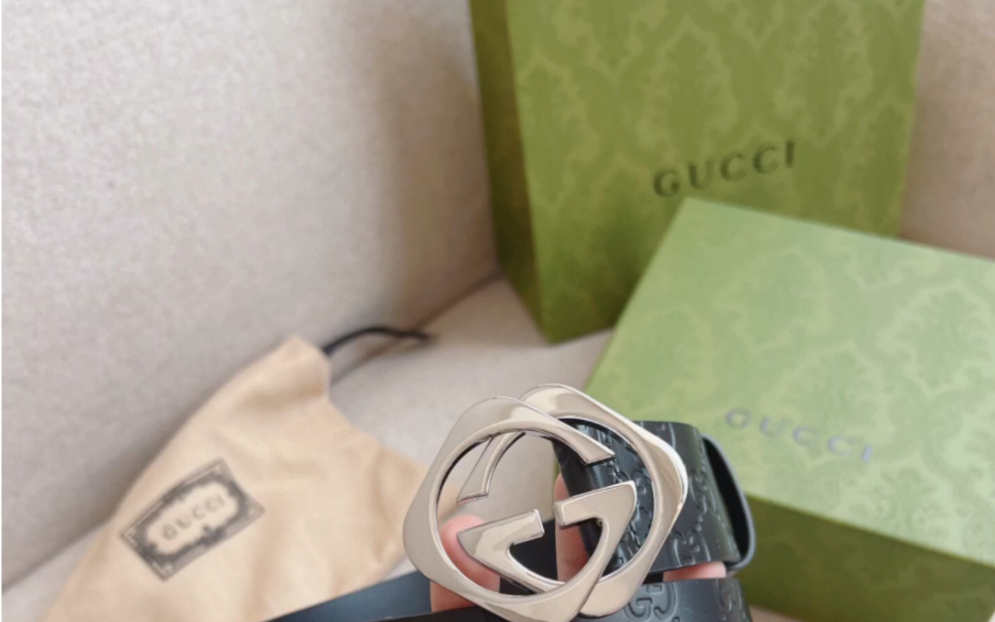 说一下高仿gucci古驰互扣式双g带扣腰带