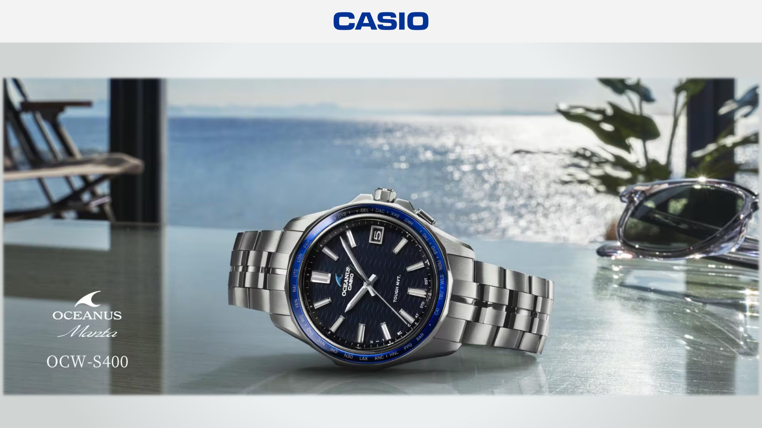 优雅简约的科技腕表!卡西欧海神Manta OCWS400 登场!CASIO OCEANUS Manta哔哩哔哩bilibili