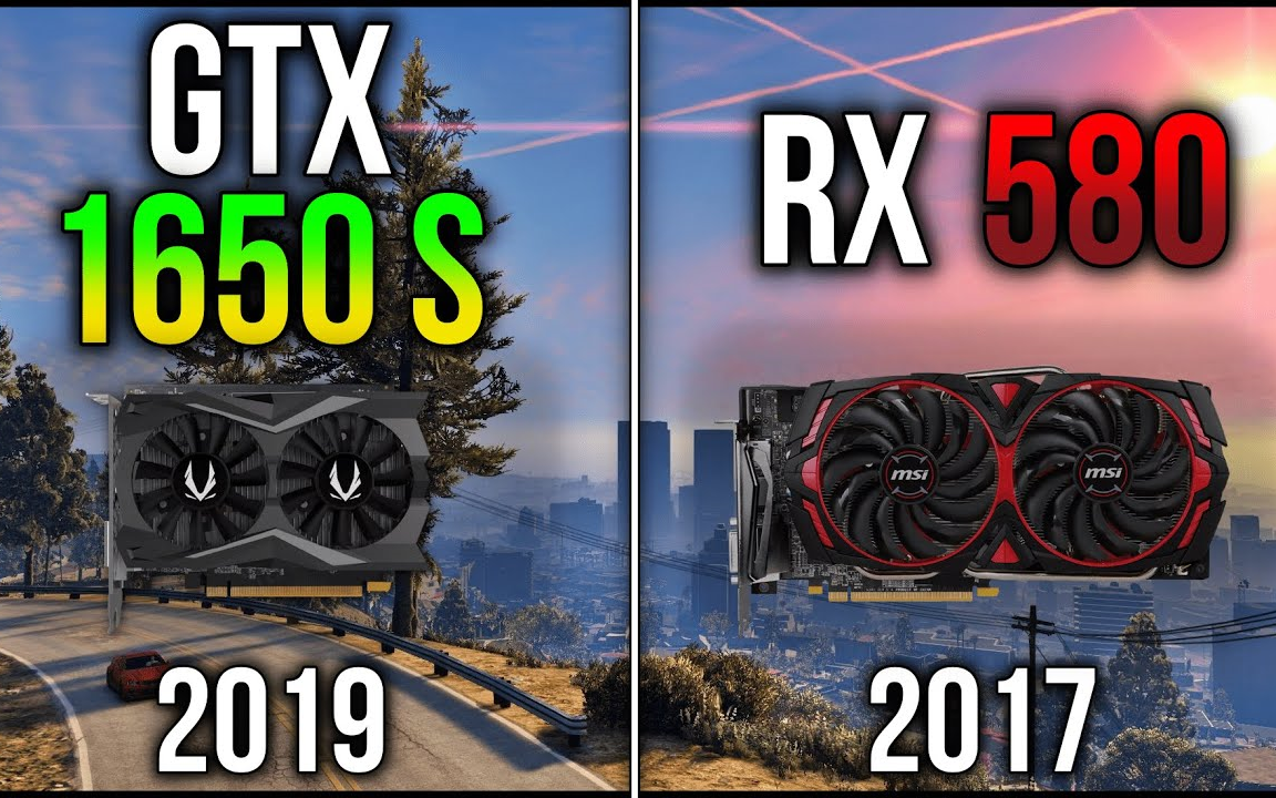 显卡游戏性能对比 gtx1650super vs rx580