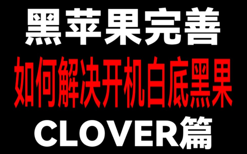 黑苹果开机画面是白底黑果又闪一下?可以看看|黑苹果完善