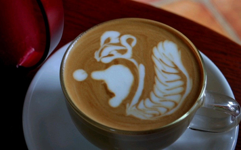 小松鼠咖啡拉花