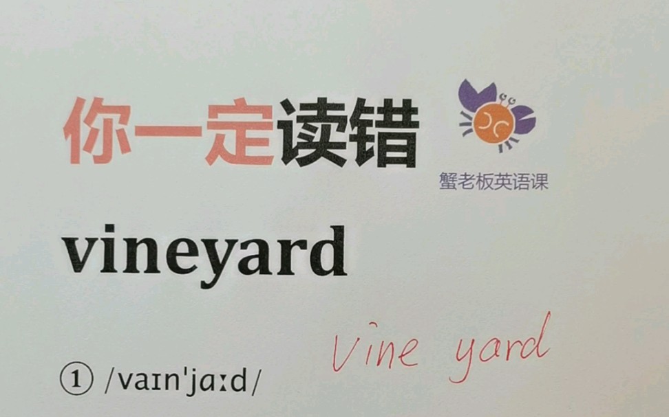 你一定读错:vineyard哔哩哔哩bilibili