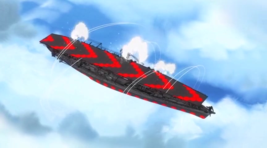 动漫中的魔幻空战,被魔法暴打的飞天航母赤城号