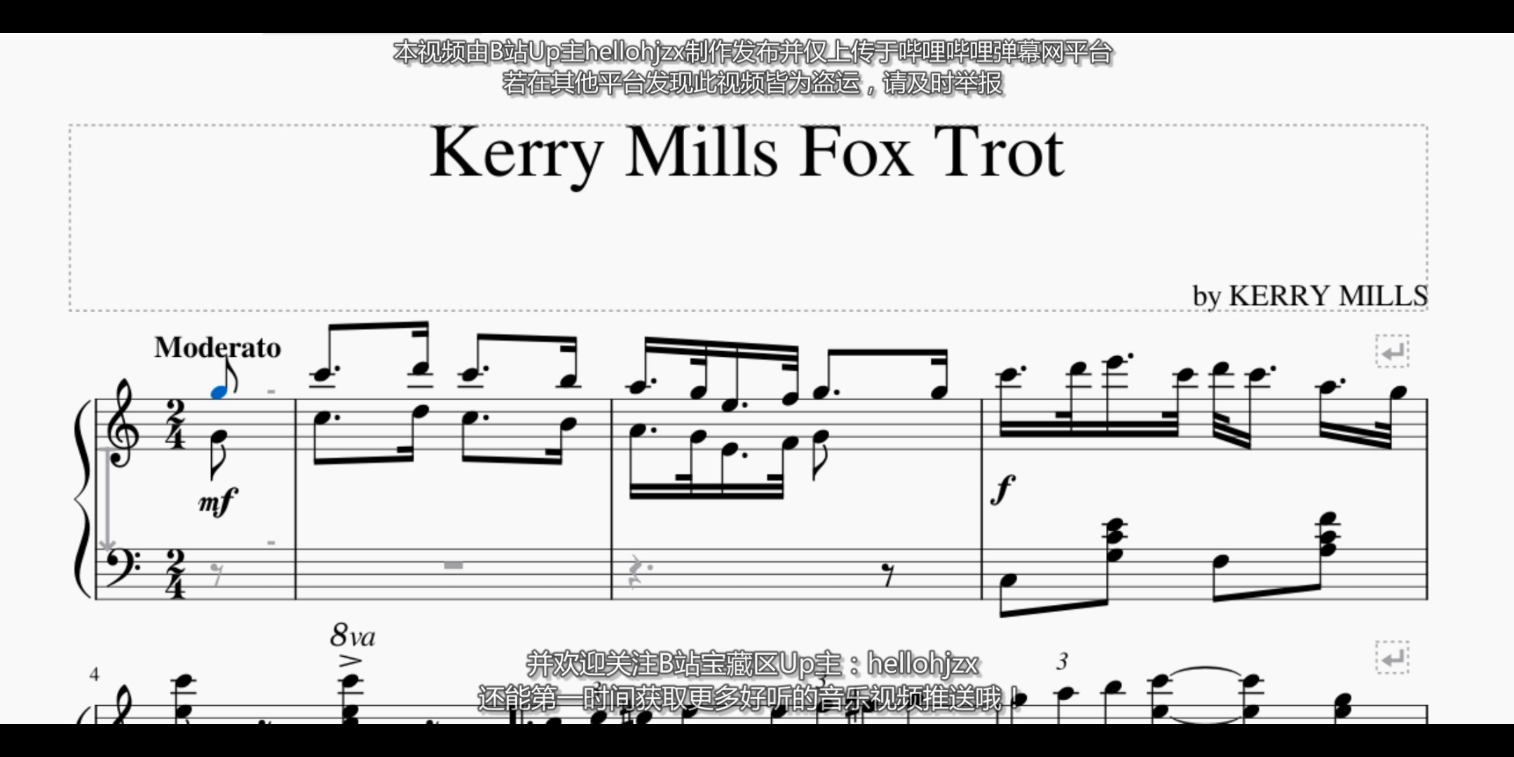 [图]【F.A.米尔斯】《凯里·米尔斯的狐步舞曲》-F.A. Mills：Kerry Mills Foxtrot（1914年出版的早期爵士乐狐步舞曲）