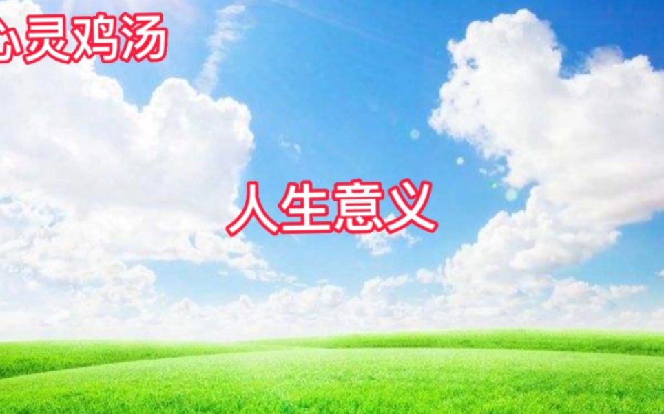 心灵鸡汤(人生意义)哔哩哔哩bilibili