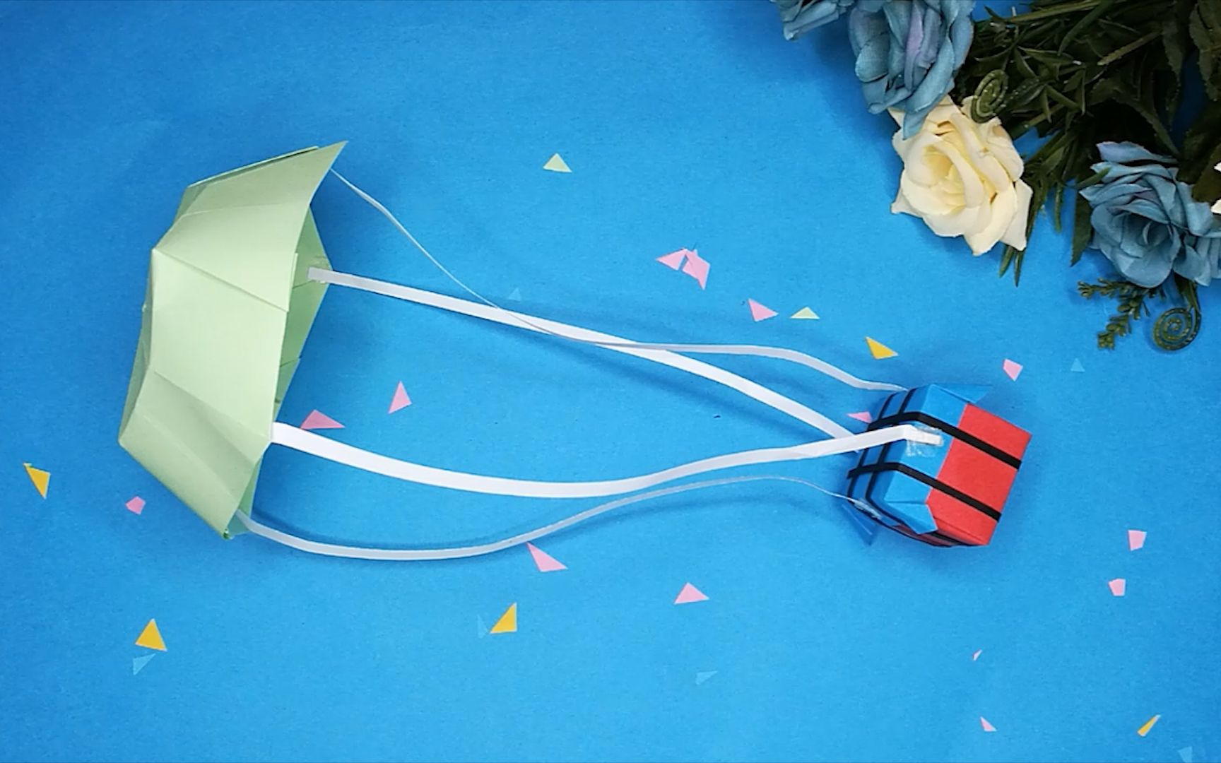 折纸降落伞的折法教程图片