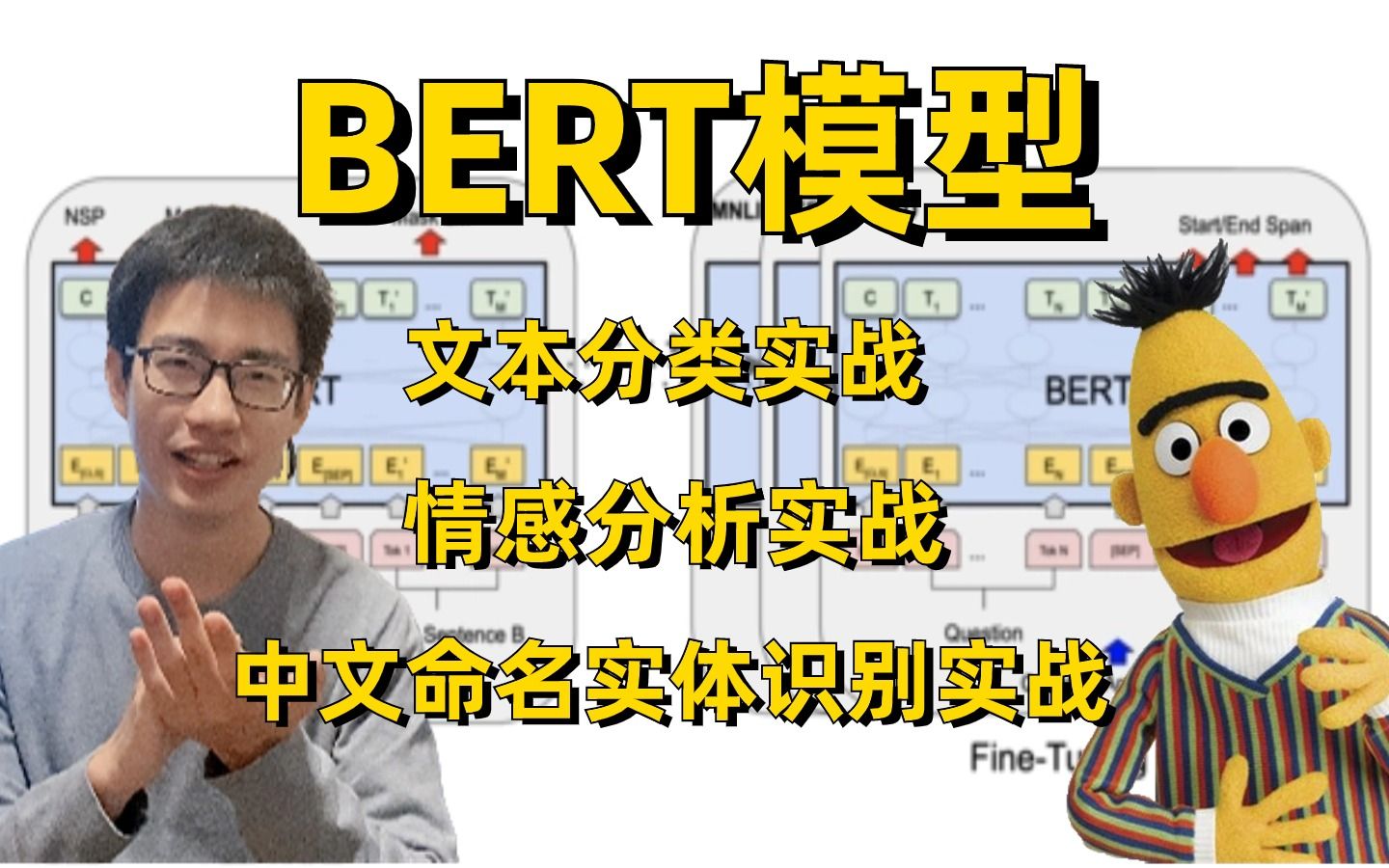 强推!B站最全的【BERT模型实战教程】基于BERT模型的文本分类、情感分析及中文命名实体识别实战教程,迪哥带你玩转NLP核心框架—BERT模型!...