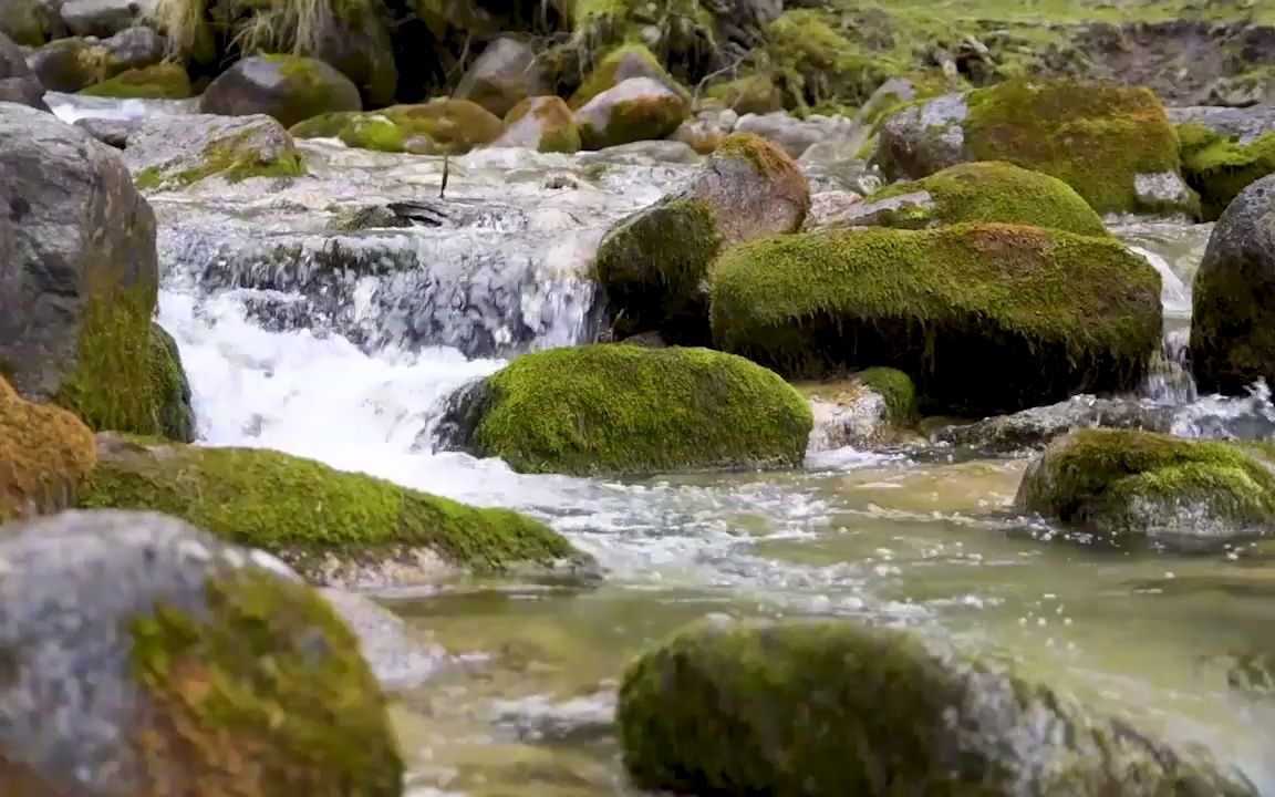 [图]432HZ的水声是能让人体达到极度舒适的频率，大自然的美妙音乐，助眠溪水声，流水声放松减压，催眠音乐