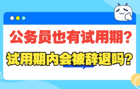 公务员也有试用期?试用期内会被辞退吗?哔哩哔哩bilibili