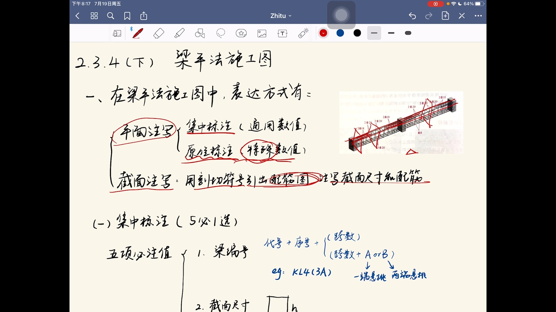 2.3.4(下)梁平法施工图《建筑制图与识图》中职高考哔哩哔哩bilibili