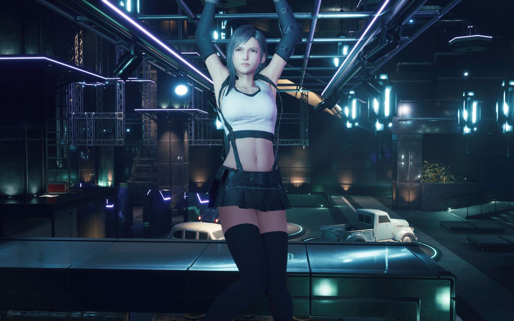 蒂法各种服装黑丝 引体向上