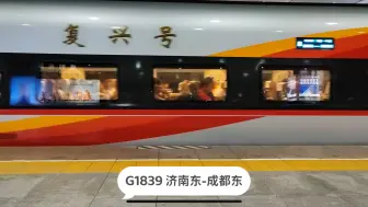 Télécharger la video: 实拍G1839次列车到达成都东站，这是济南到成都最快的列车