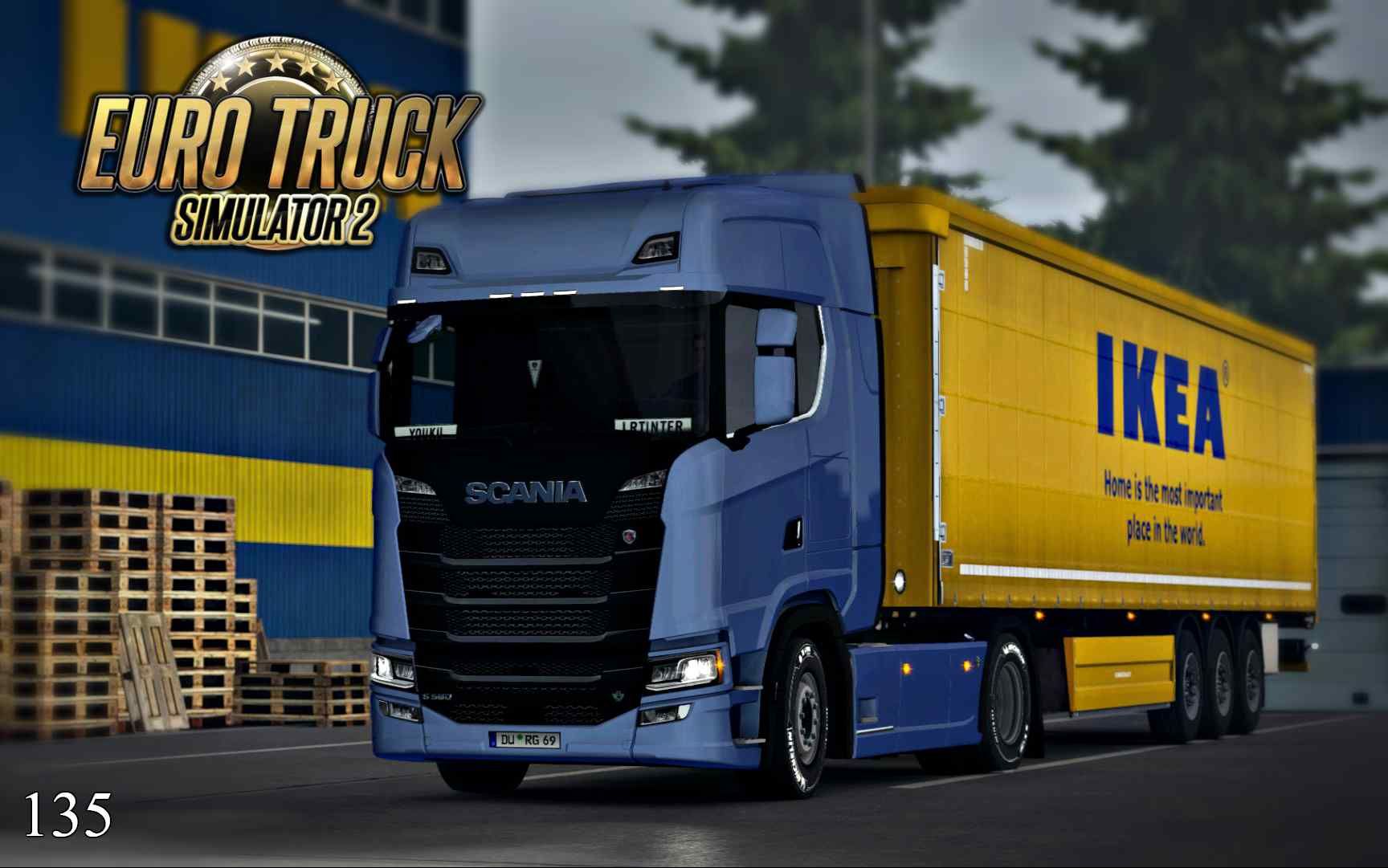 欧洲卡车模拟2新款斯堪尼亚s580瑞典提车第135期eurotrucksimulator2