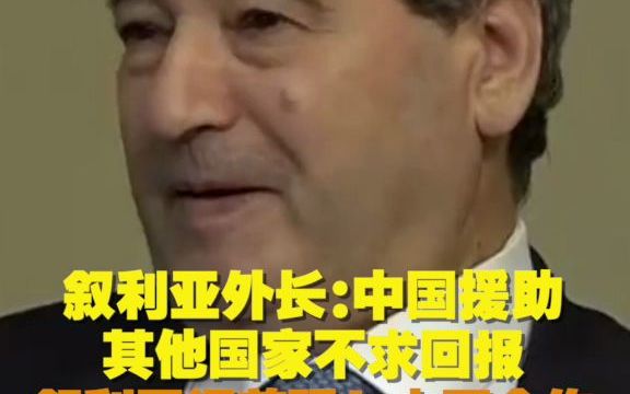 叙利亚外长:中国援助其他国家不求回报 叙利亚闭着眼睛与中国合作哔哩哔哩bilibili