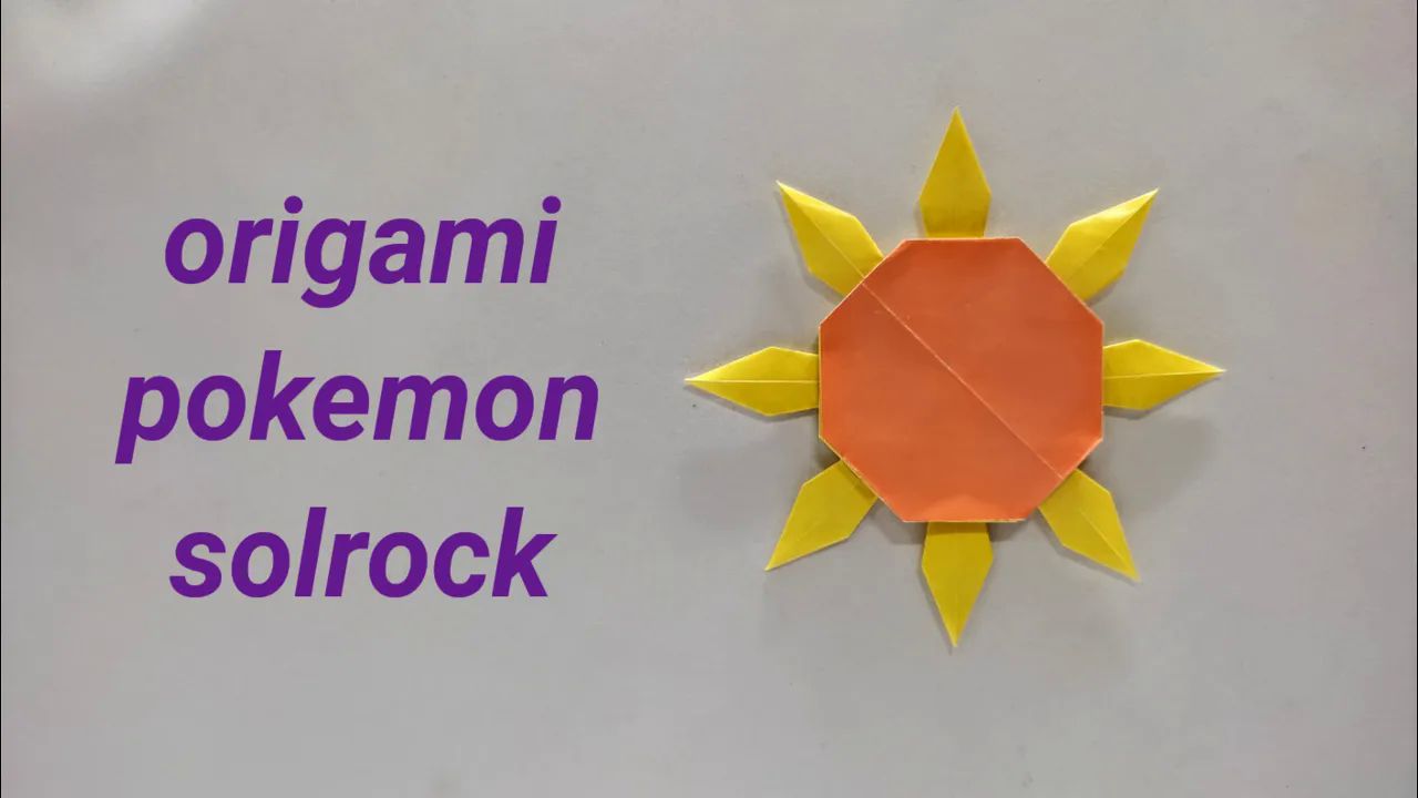 【Origami Instructions】太阳岩宝可梦折纸教程Pokemon Solrock Easy哔哩哔哩bilibili