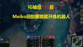 IG输给TES后，Meiko回到基地就开练机器人