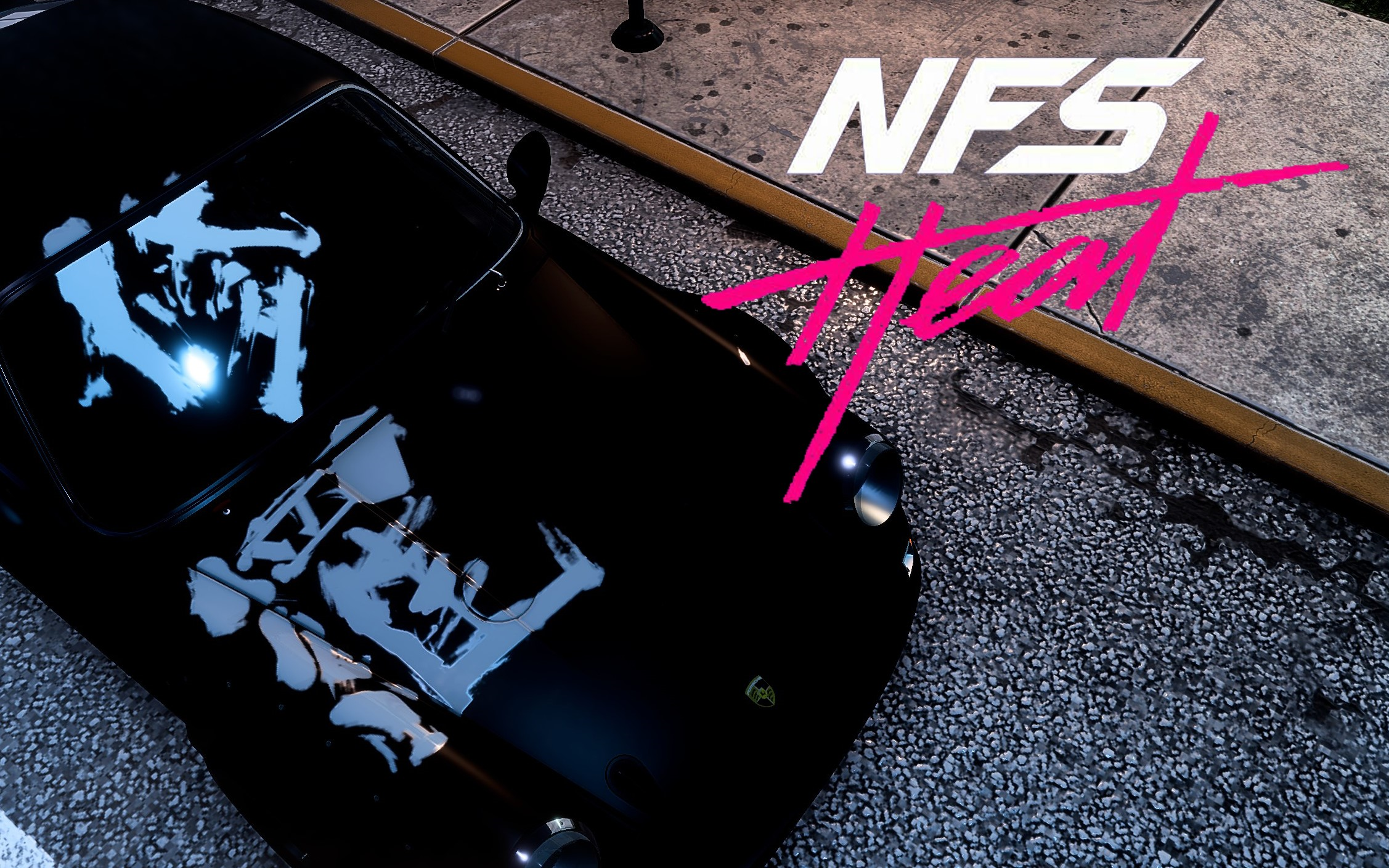 极品飞车21热度书法字体涂装制作title修罗