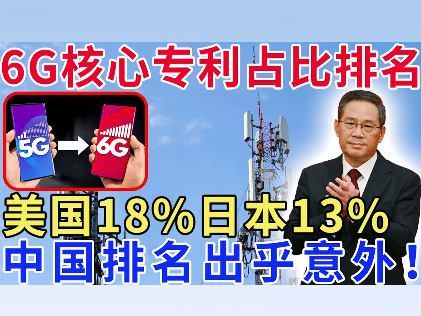 6G核心专利占比排名,美国18%日本13%,中国排名出乎意外!哔哩哔哩bilibili