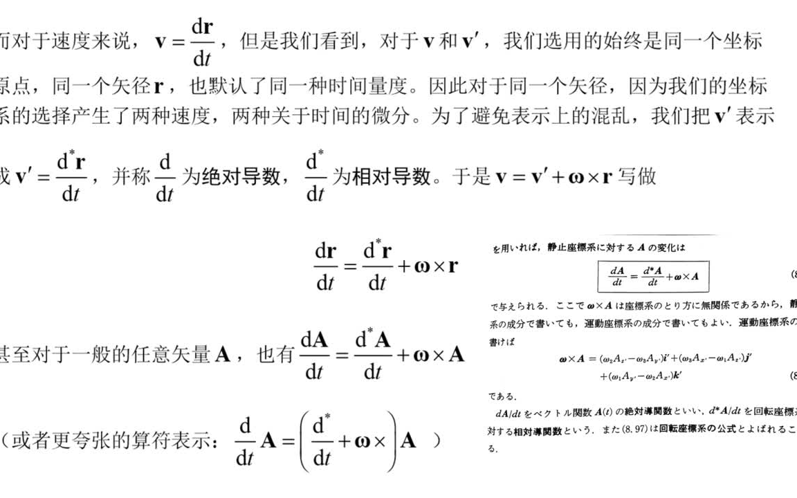 物理:角速度的方向,绝对导数和相对导数哔哩哔哩bilibili