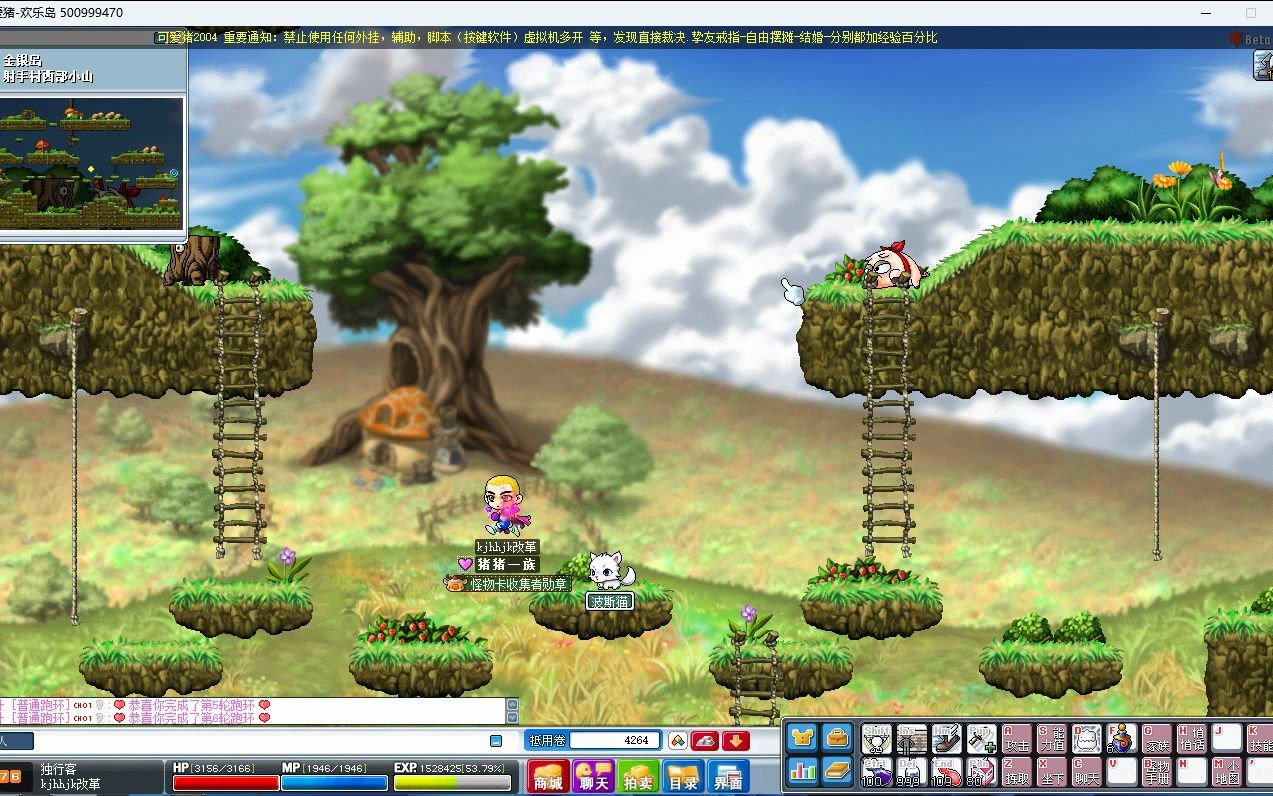 可爱猪冒险岛之你不知道的隐藏地图刷芽孢的蘑菇山