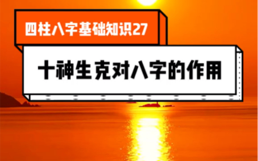 十神生克对八字的作用 四柱八字基础知识哔哩哔哩bilibili