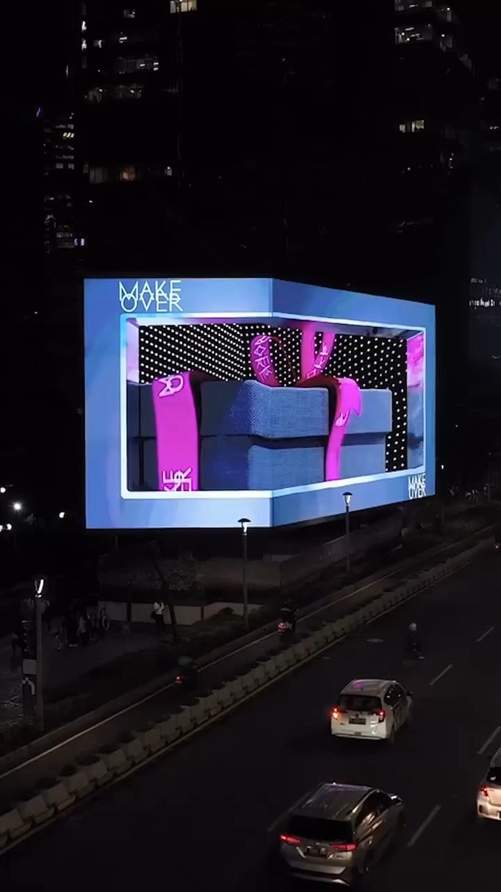 印尼雅加达3d楼体户外广告大屏