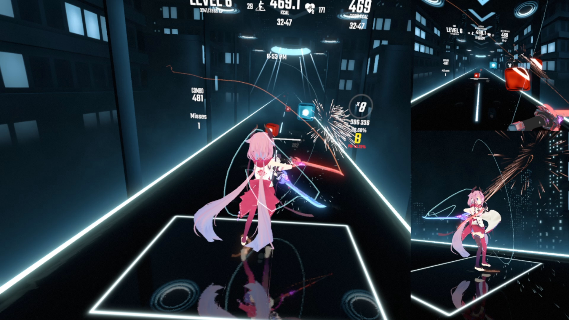 spine / wesghost - 节奏光剑 反手握法 第三人称