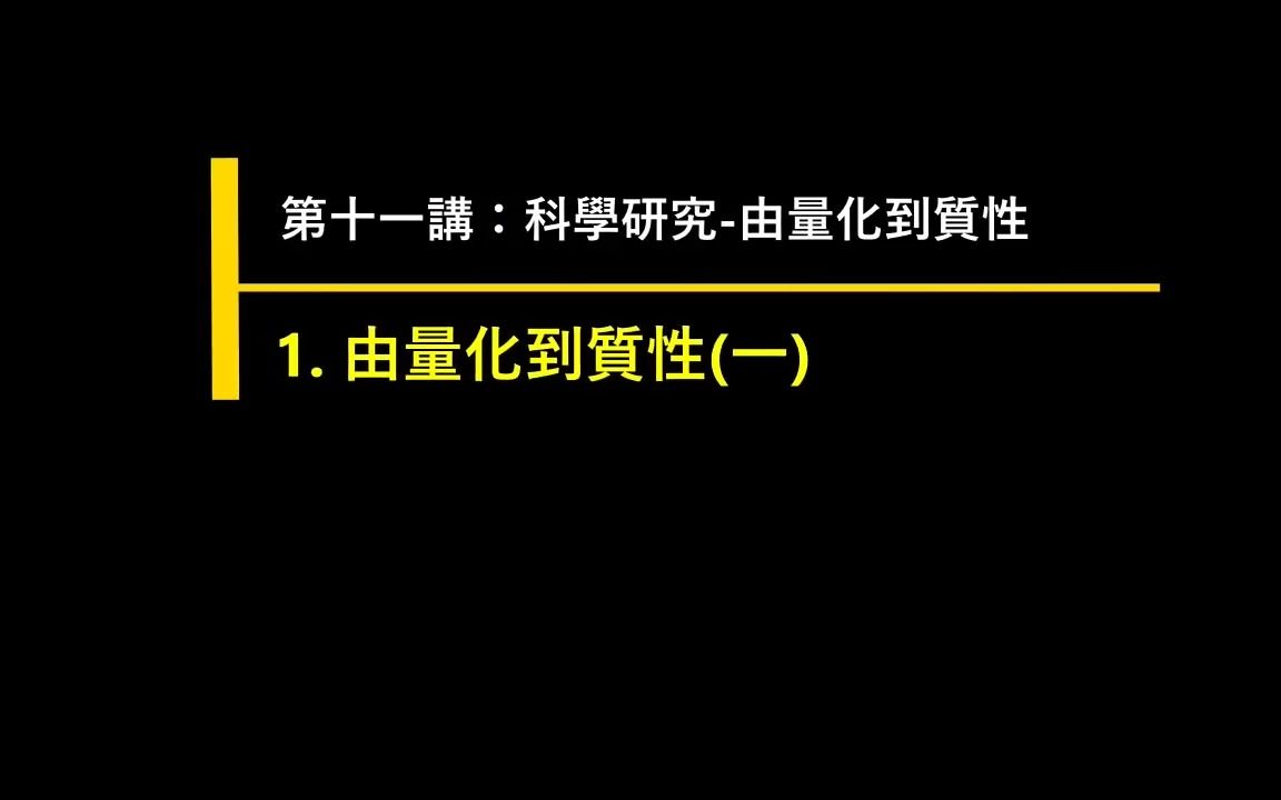 第十一讲ⷧ瑥�Š研究由量化到质性哔哩哔哩bilibili