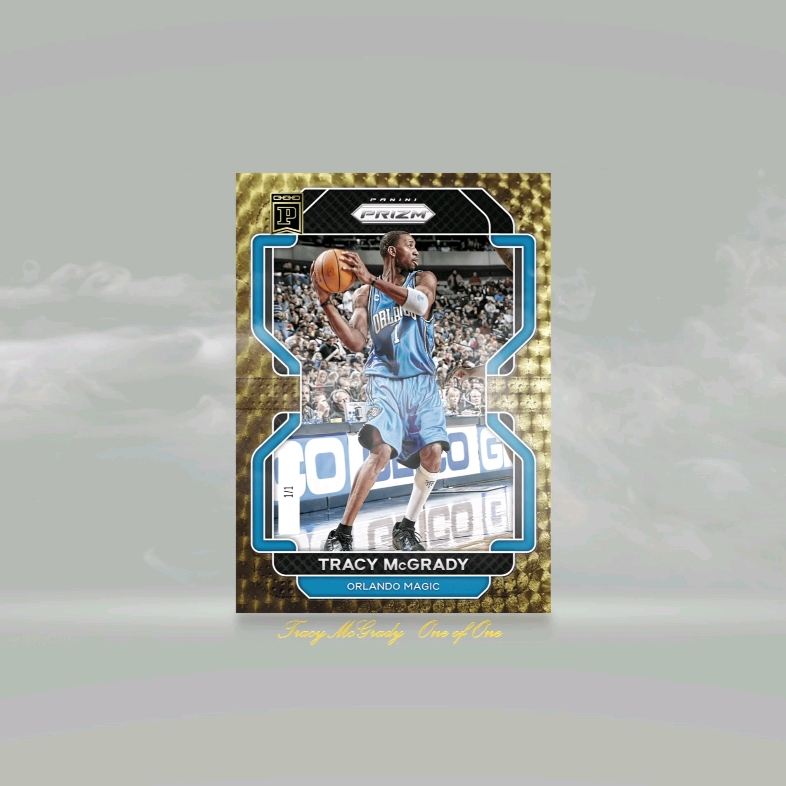 帕尼尼nft球星卡 prizm gold vinyl 一编一 麦迪