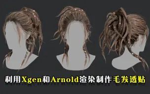 下载视频: 【MAYA教程】MAYA头发制作基础教学，如何利用Xgen和Arnold渲染制作毛发透贴，Xgen插件使用方法详细讲解！简单易懂30分钟学会制作写实毛发！