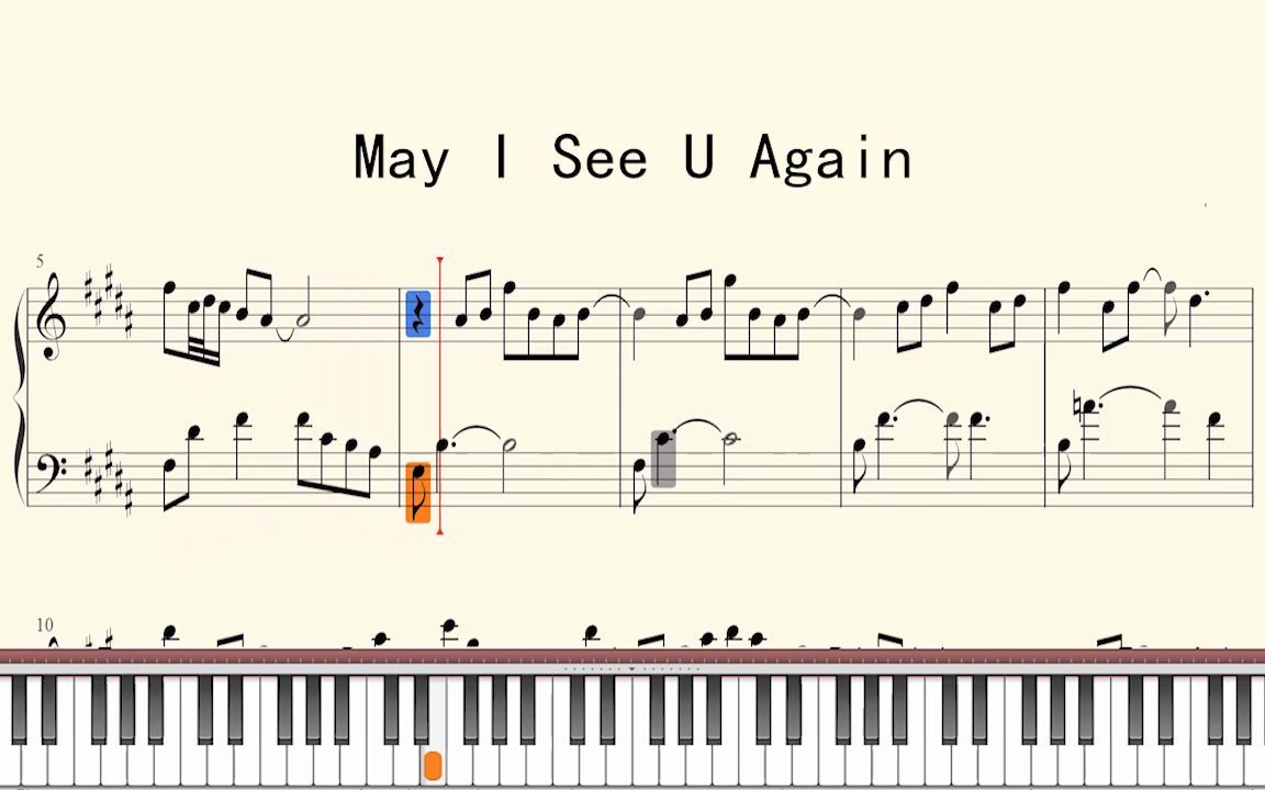 钢琴谱mayiseeuagain