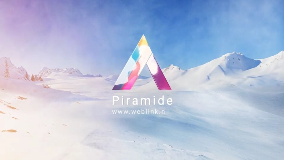 ae模板|冬季主题雪场景动态标志logo演绎动画片头