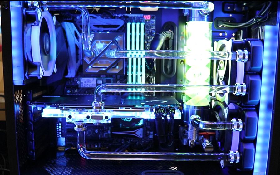 水冷教程教你怎么装一台精美分体水冷弯管走线我们是认真的