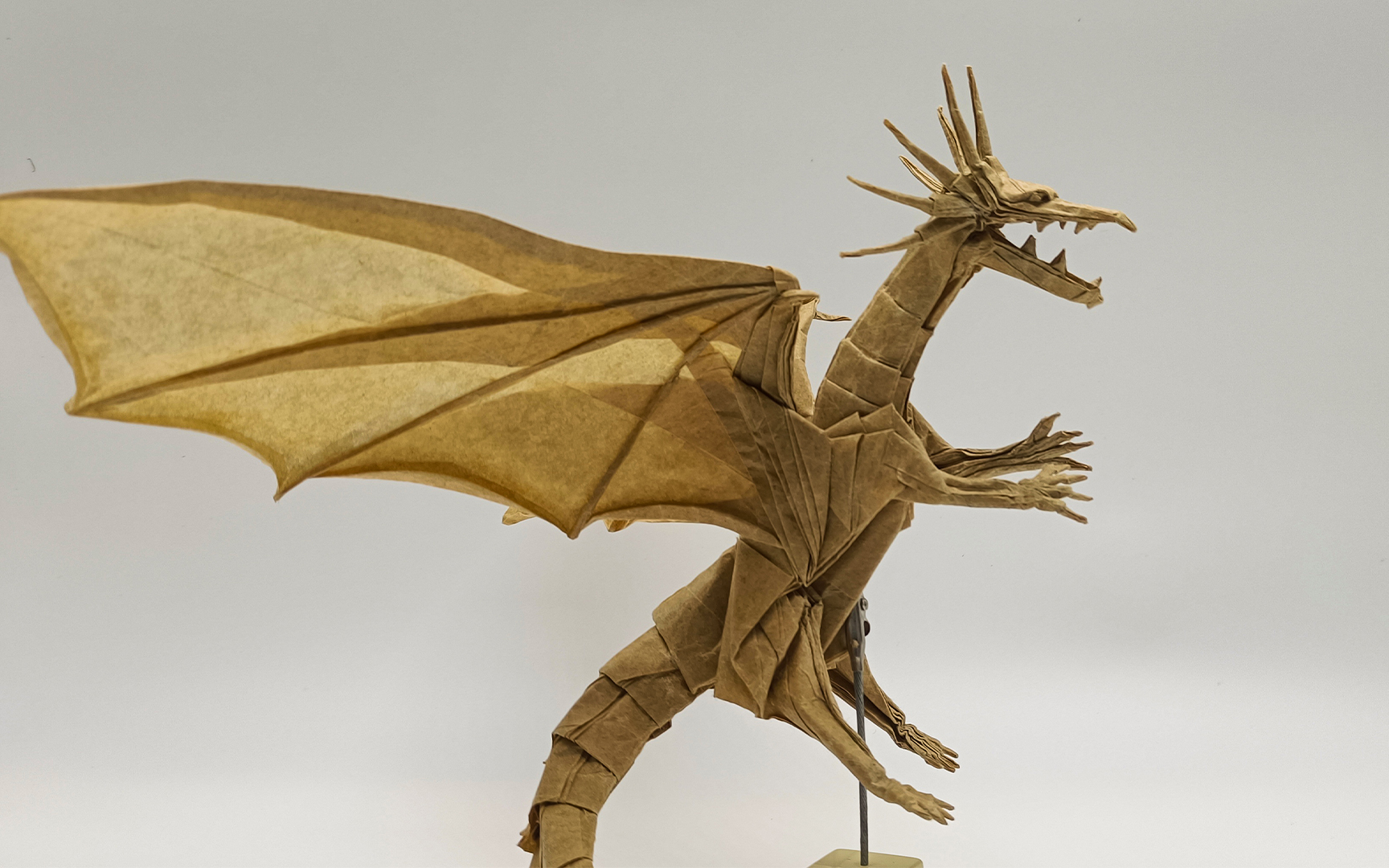 【折纸】打工人996爆肝12个小时,折一条霸气的古代龙2.