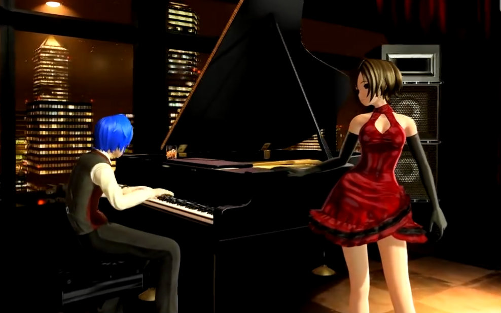 [图]【PDA FT】on the rocks【MEIKO：深红／KAITO：On the rock】