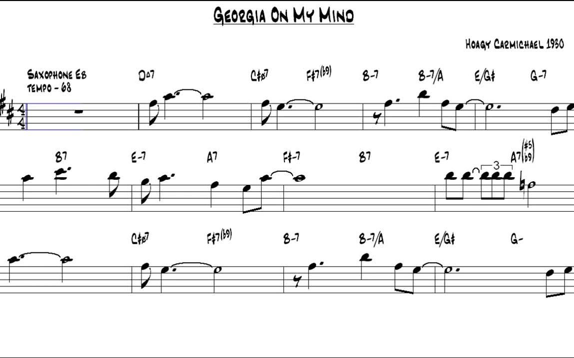 [图]格鲁吉亚在我心中Georgia On My Mind - Gerald Albright - 示范 杰拉尔德奥尔布赖特版本