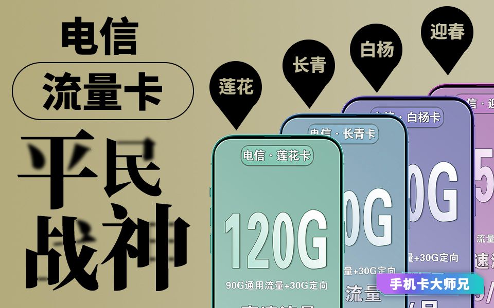 电信翻盘逆袭移动联通!29元百G大流量,平民战神电信流量卡横评哔哩哔哩bilibili