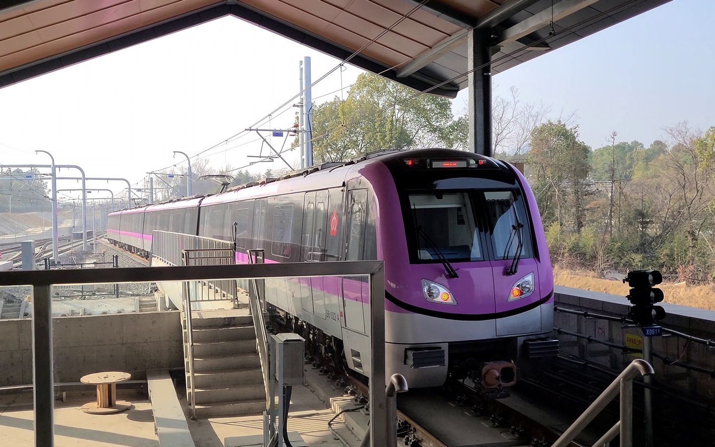 【4k】南京地铁s6宁句城际下行慢车南京猿人洞侧线出站