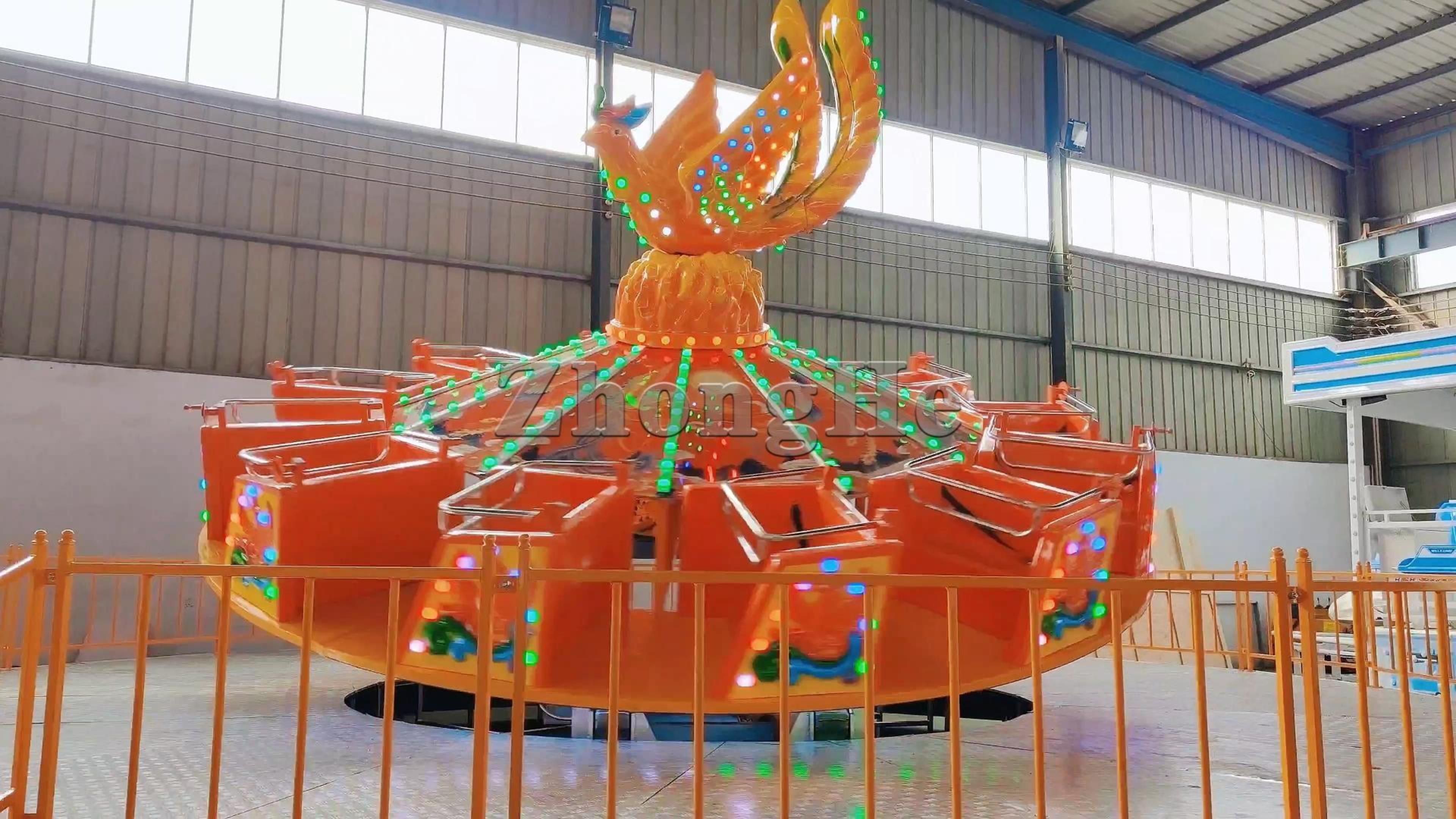 火凤凰飞天转盘 游乐设备厂家,公园景区亲子游乐设施火凤凰