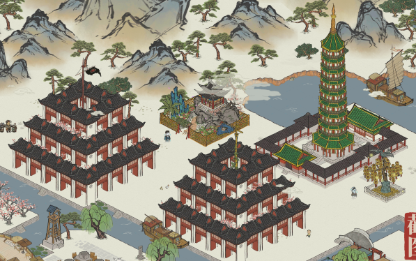 江南百景图自制飞云楼高端大气上档次