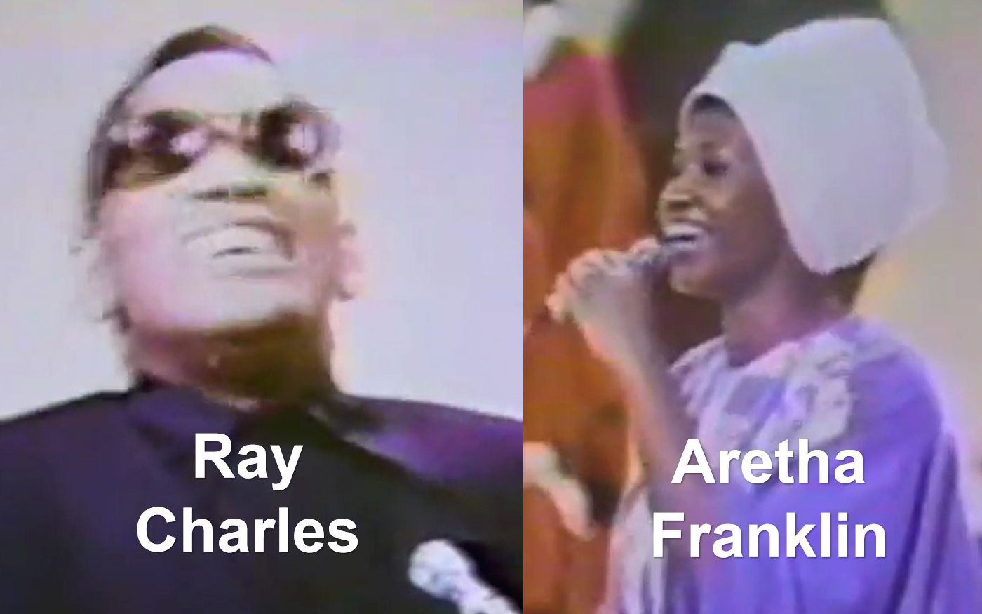 [图]【灵魂乐天王天后对飚】Aretha Franklin & Ray Charles - Ain't But the One 1973