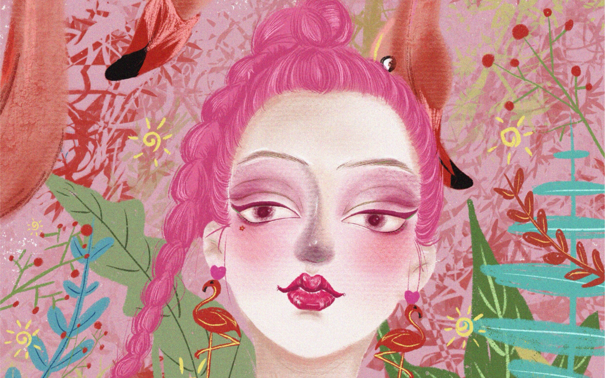 【procreare 】火烈鸟拟人 绘画过程