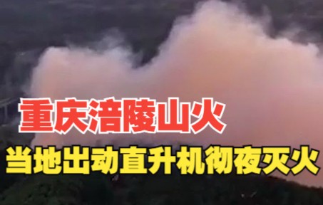 重庆涪陵山火明火基本扑灭无伤亡 目击者:当地出动直升机彻夜灭火、居民凌晨给救援队送水哔哩哔哩bilibili