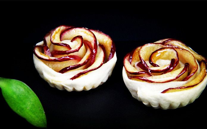 玫瑰苹果派以花入食以情度日