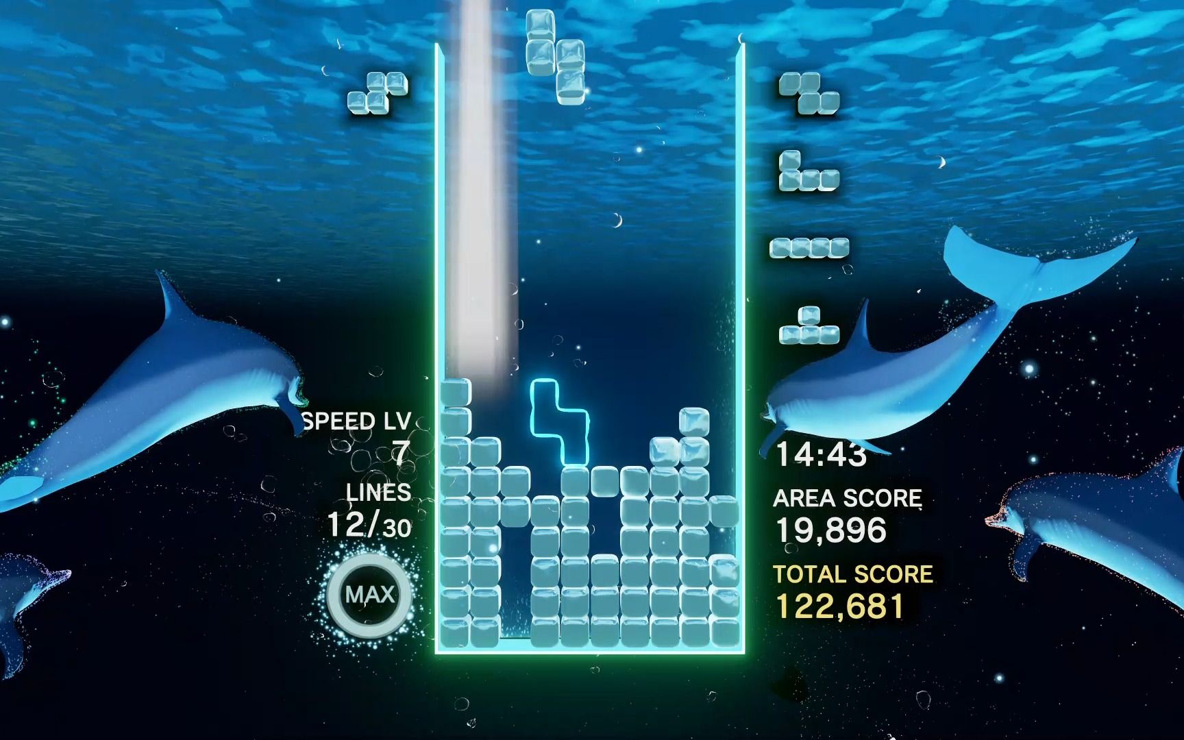 [图]Tetris® Effect_ Connected俄罗斯方块效应连接 beginner难度前3区域展示