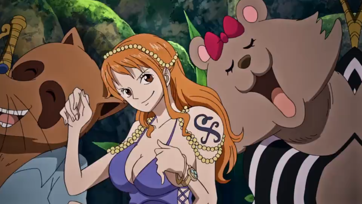 娜美路飞很有cp感女帝头发有点发光了