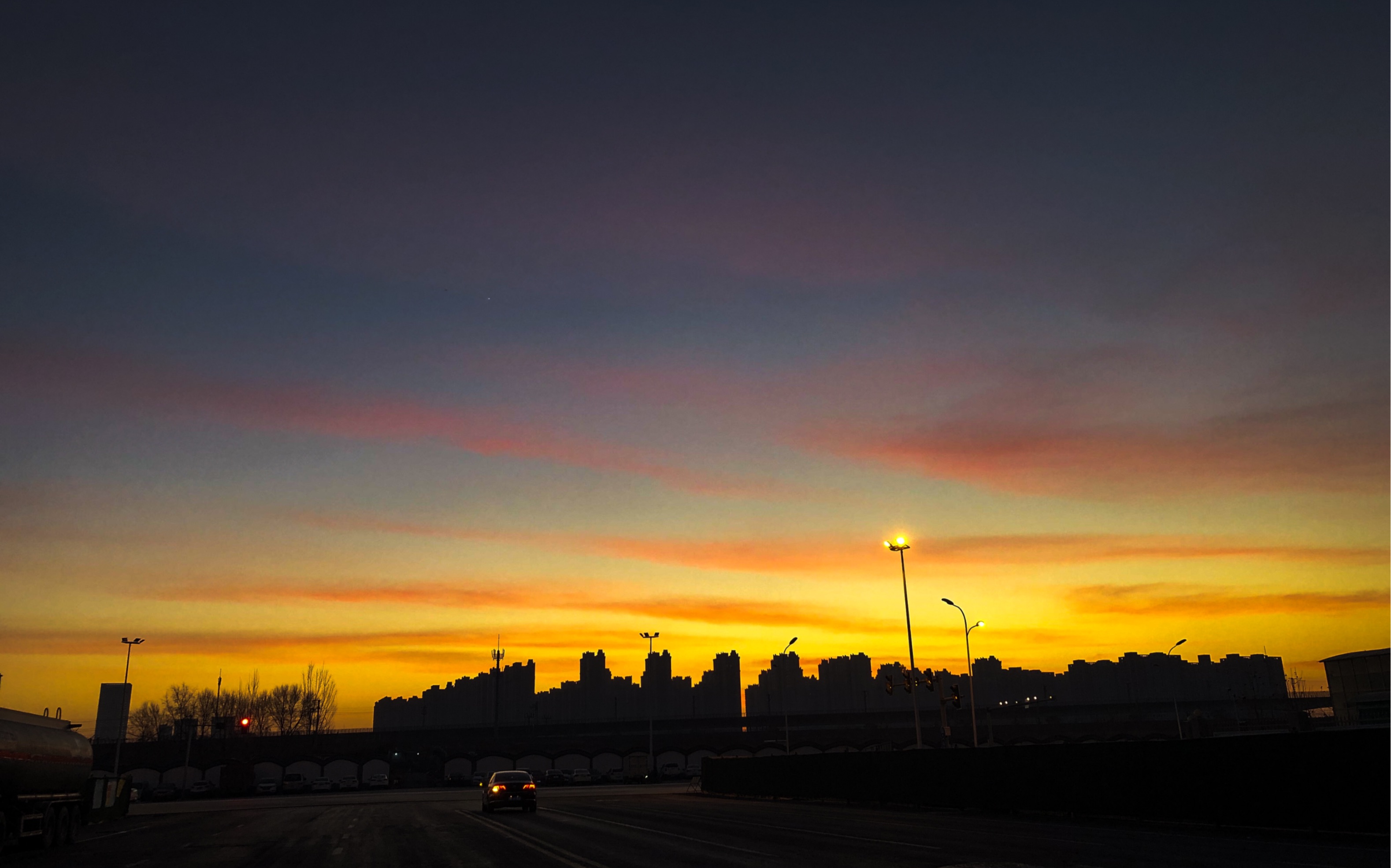 石家庄解封的第一天 #清晨 日出 随手拍