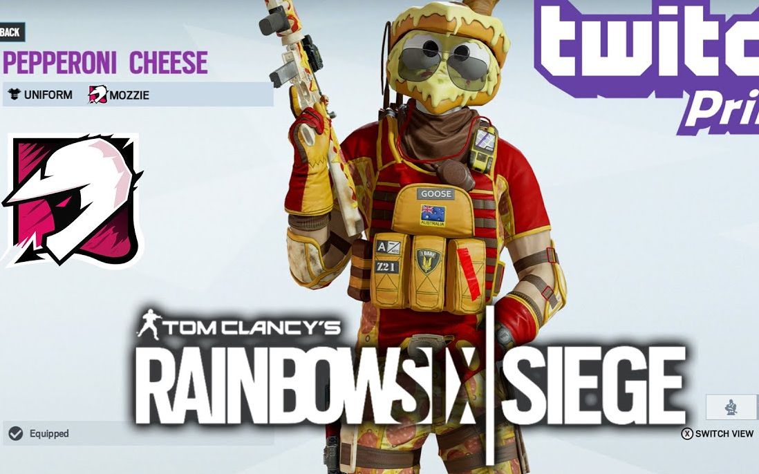 彩虹六号mozzie偷车贼twitchprime会员奖励皮肤实机演示