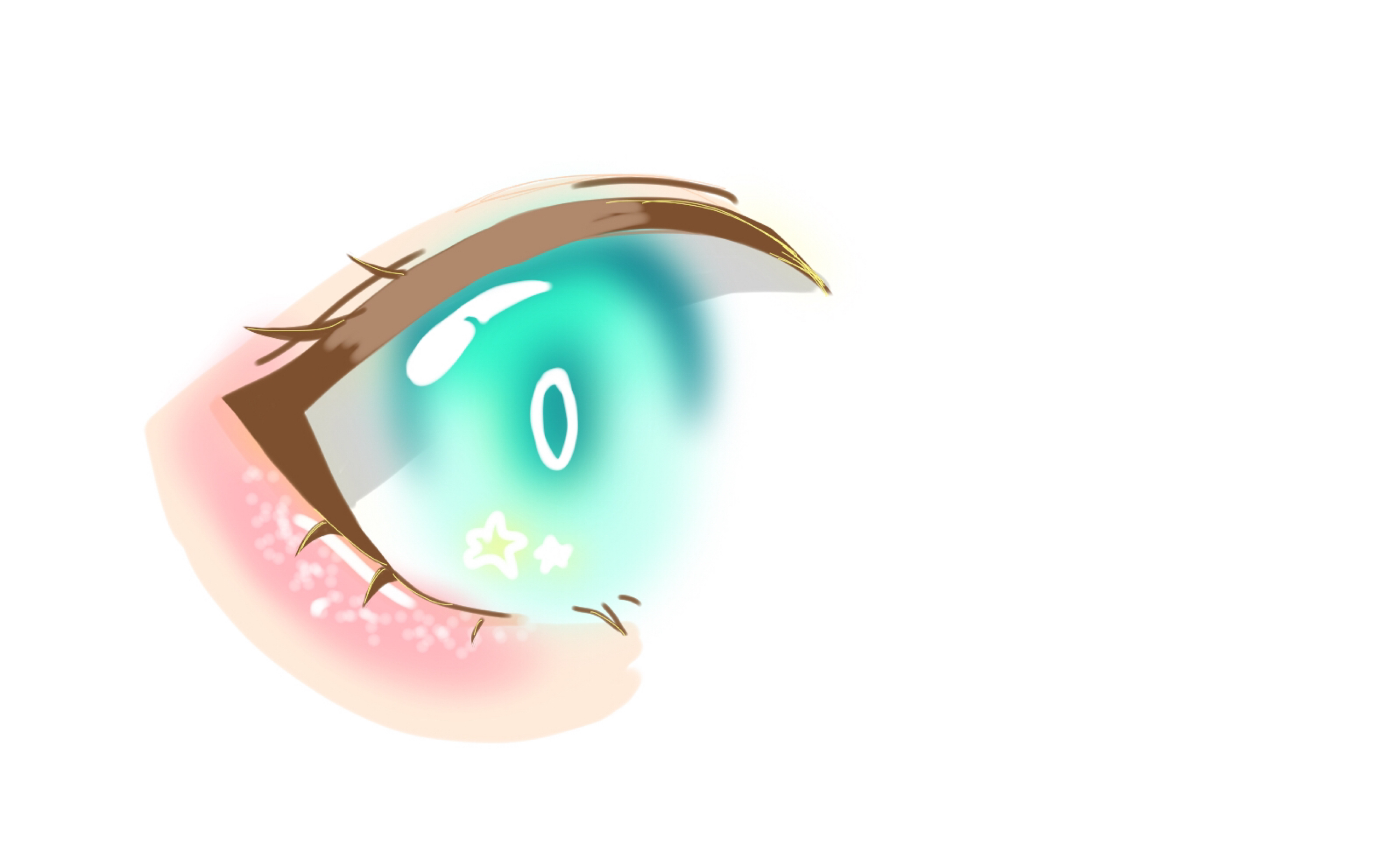 萌新眼睛教程,指绘.