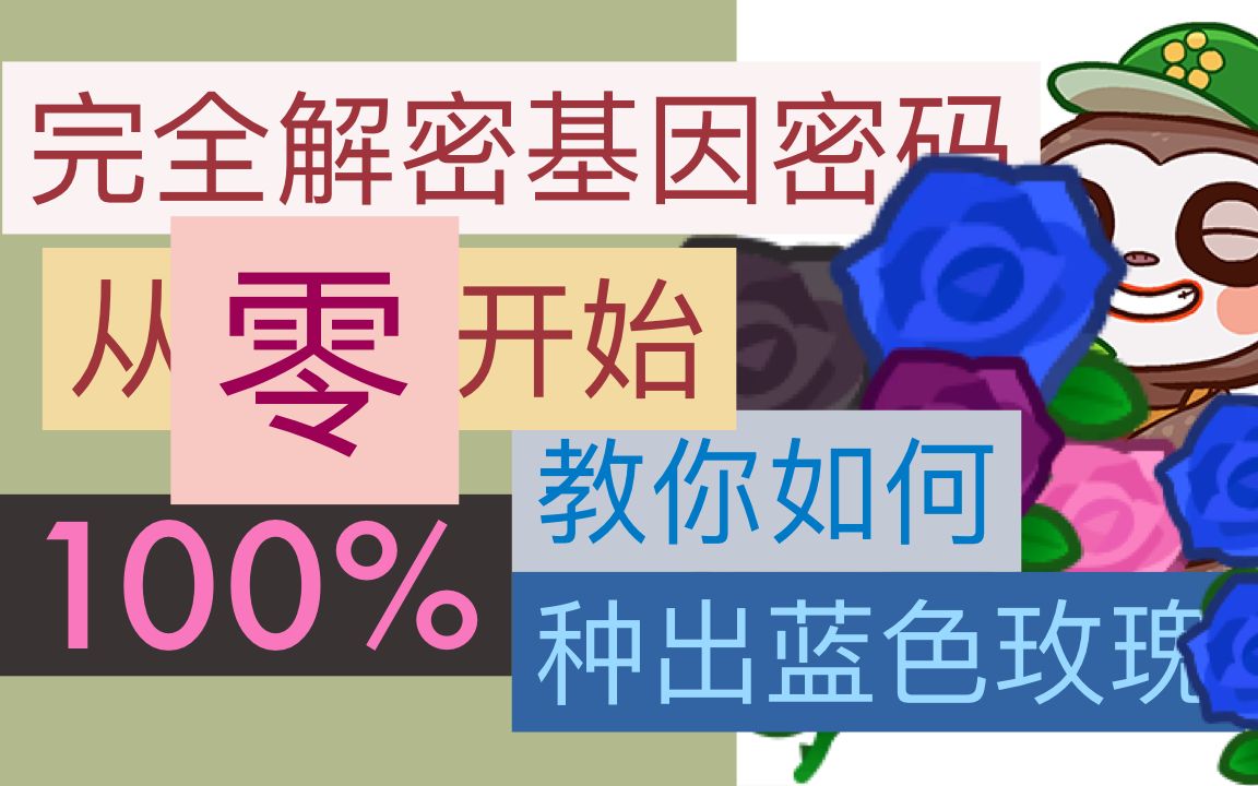 【迟墨桑/全花色解锁指南】 动物森友会 百花之王蓝色玫瑰最简单种植方法 第一期总第六期哔哩哔哩bilibili